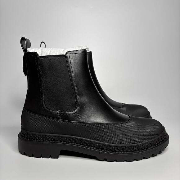 Coach Men's Carver Lug Sole Chelsea Boots in Black - Picture 5 of 10